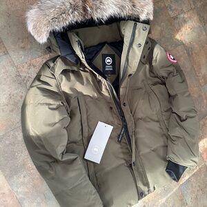 Men's khaki Green Parka with Fur Hood